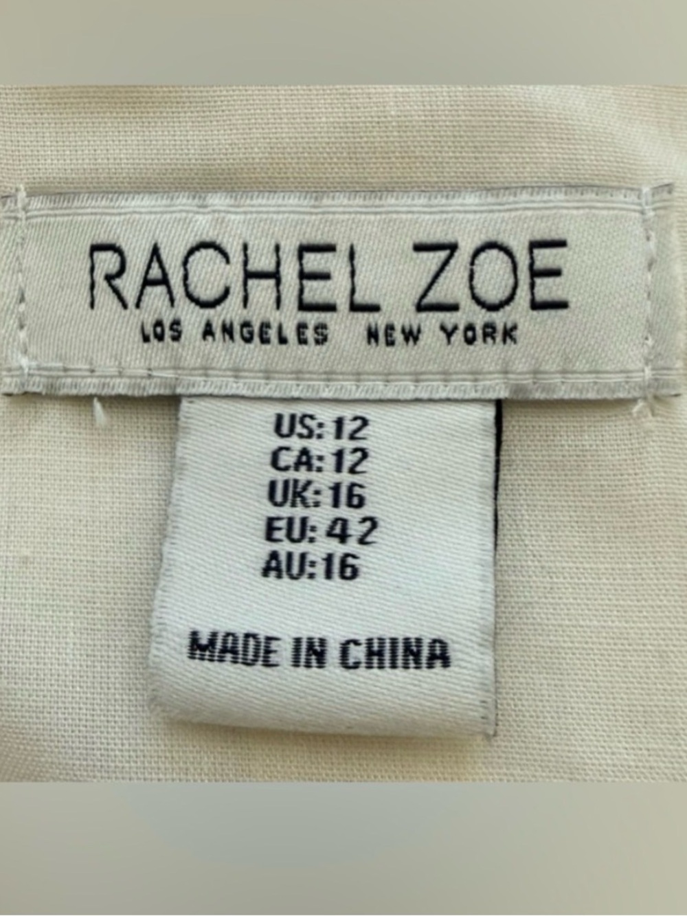Rachel Zoe Cream Sleeveless V-Neck Linen Blend Vest - Picture 5 of 5